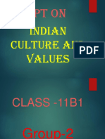 On: Indian Culture and Values