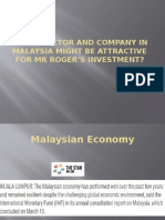 Which Sector and Company in Malaysia Might Be Attractive For MR Roger'S Investment?