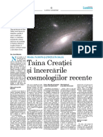 Taina Creaiei I Incercarile Cosmologie