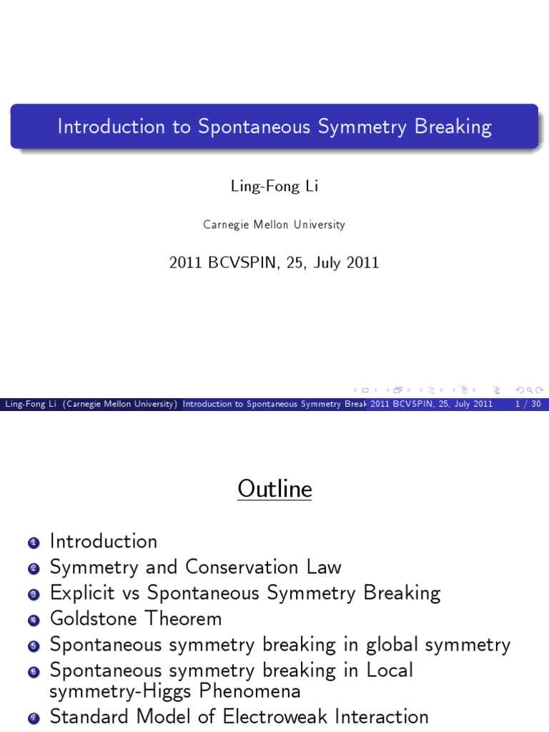 SU(3) to SU(2) × U(1) Symmetry Breaking | PDF | Standard Model | Gauge ...