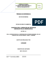 CORNARE Terminos Referencia EIA Centrales Hidroelectricas Generadoras