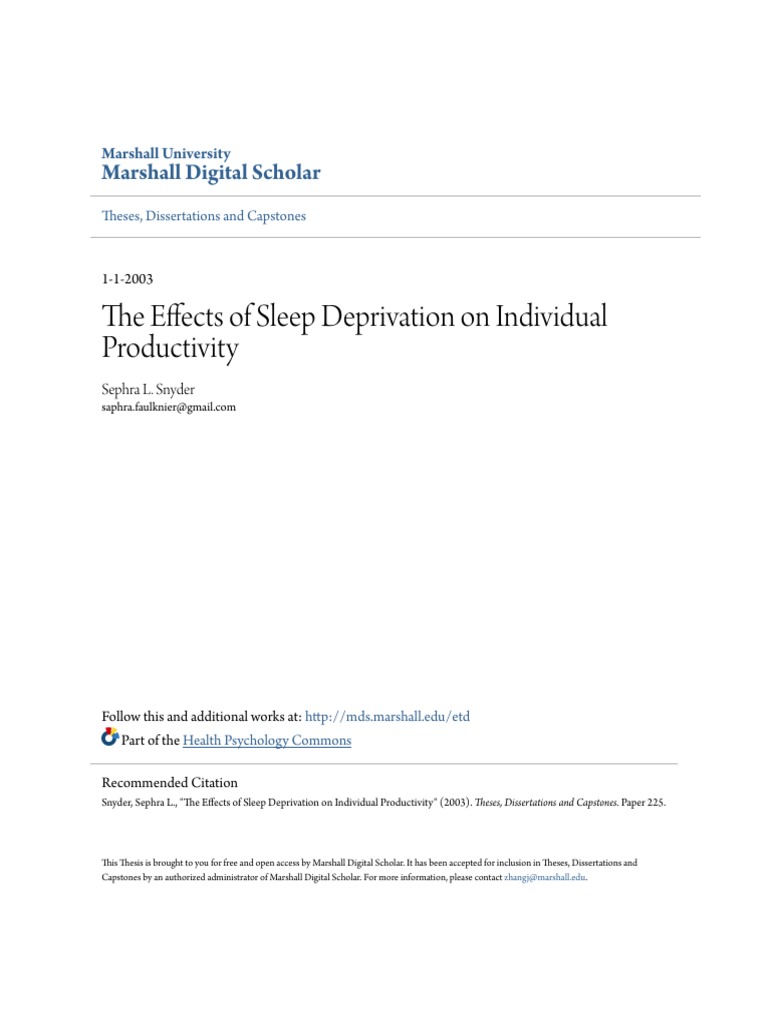 Sleep deprivation research title image