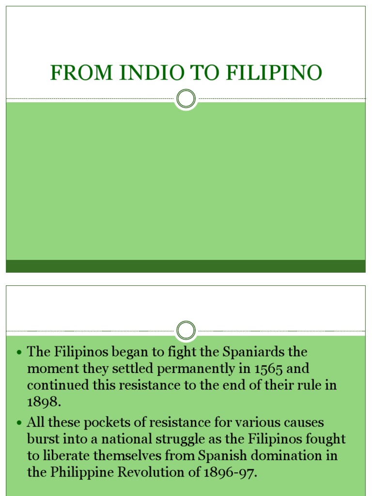 From Indio to Filipino: A Historical Overview | PDF | Philippines ...