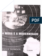 A Mídia e A Modernidade Thompson Livro Completo PDF