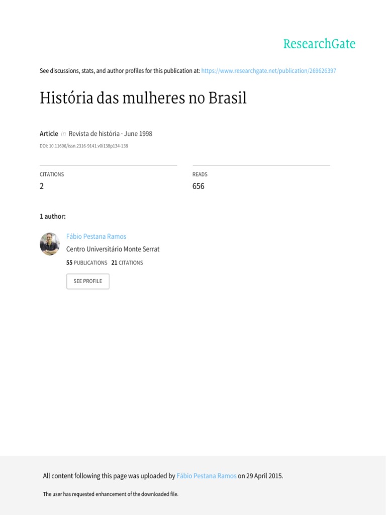 Del Priore Mary Org História Das Mulheres No Brasil Pdf