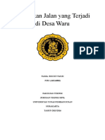 Kerusakan Jalan Yang Terjadi Di Desa Waru