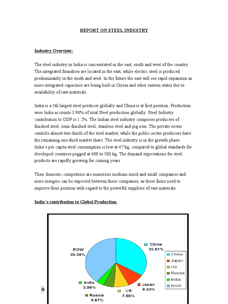 India Steel Industry Overview and Trends | PDF | Coal | Mergers And ...