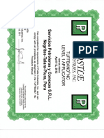 Certificado de Operacion en Hardbanding