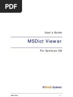 Msdict Viewer: User'S Guide