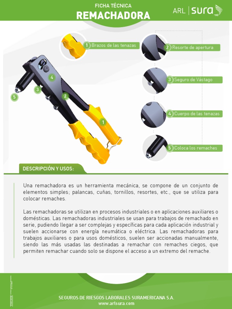Herramienta De Remachado Manual Kit De Herramientas De Remac | Envío gratis