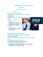 Variables Psicológicas Asociadas Con La Felicidad