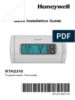 Quick guide to installing RTH2310 programmable thermostat