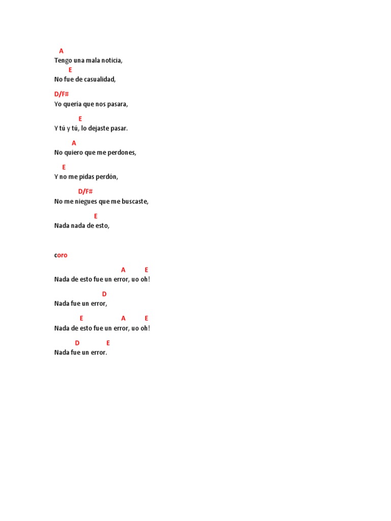 Nada Fue Un Error PDF