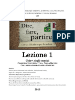 Dire, Fare, Partire 2017 Lezione 1 Respostas