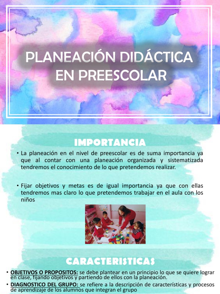 Planeacion Didactica Preescolar | PDF | Jardín de infancia | Planificación