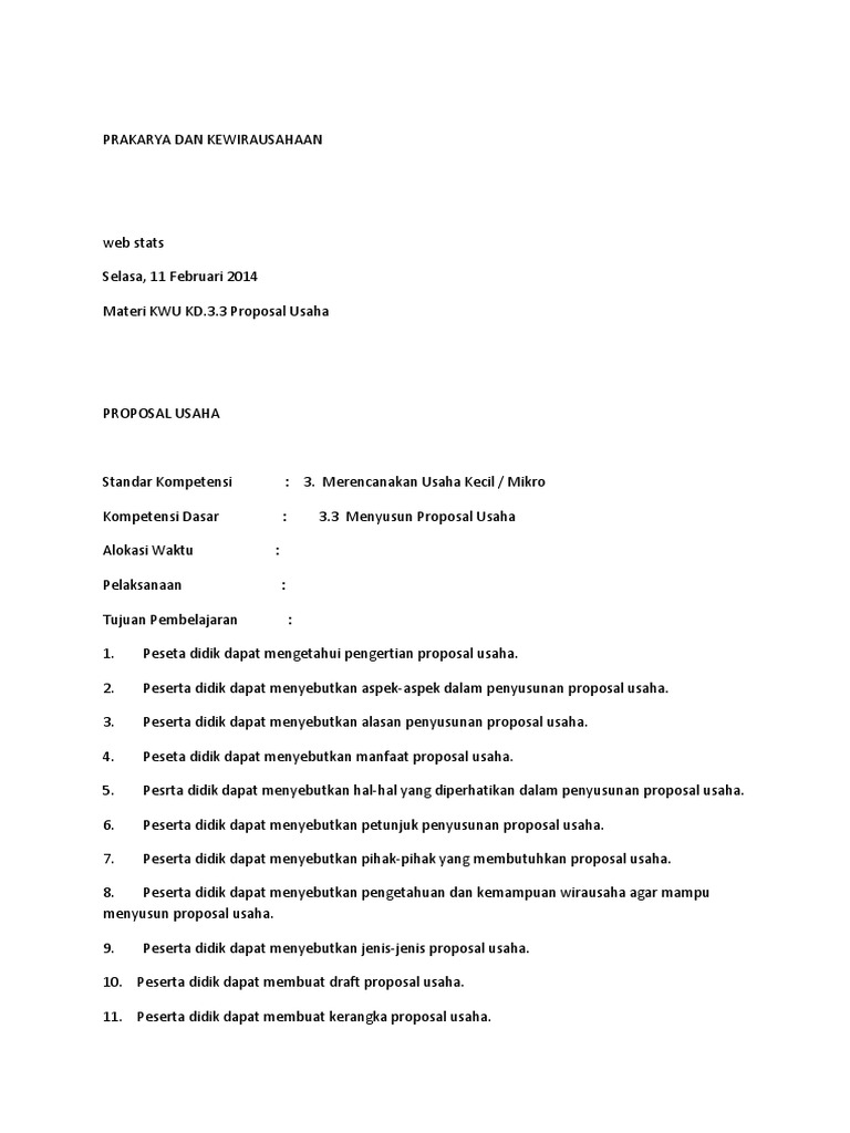 Proposal Bisnis