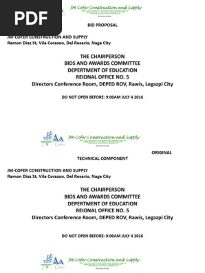 Bid Proposal
