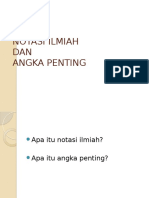 Notasi Ilmiah Dan Angka Penting