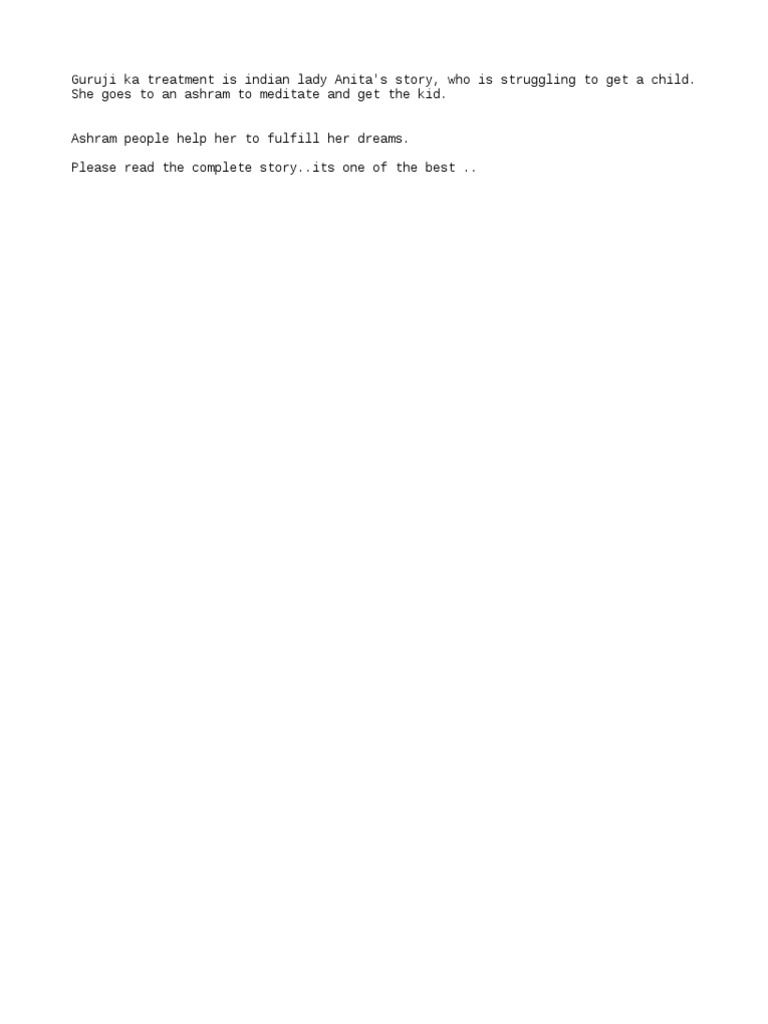 guruji-ka-treatment-story-summary-pdf