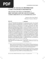 A FUNÇÃO SOCIAL DA PROPRIEDADE COMO UM DEVER FUNDAMENTAL - Adriano Sant’Ana Pedra & Rodrigo Cardoso Freitas