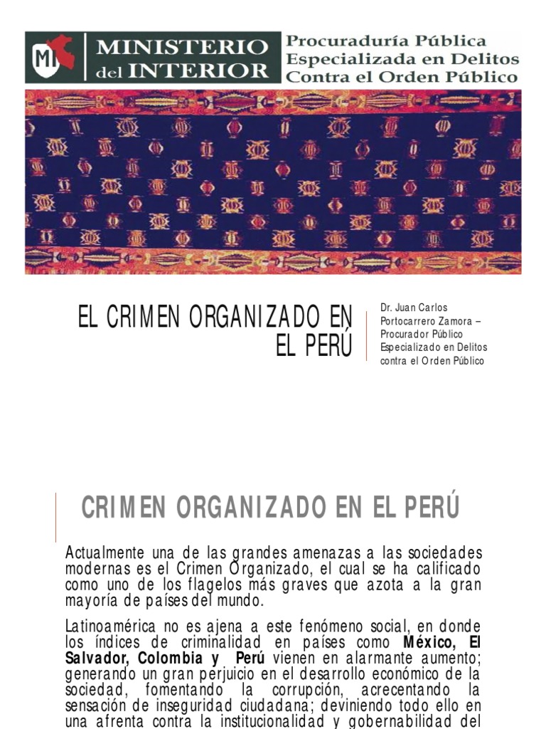 Crimen Organizado en el Perú: Análisis Legal | PDF | Crimen organizado ...