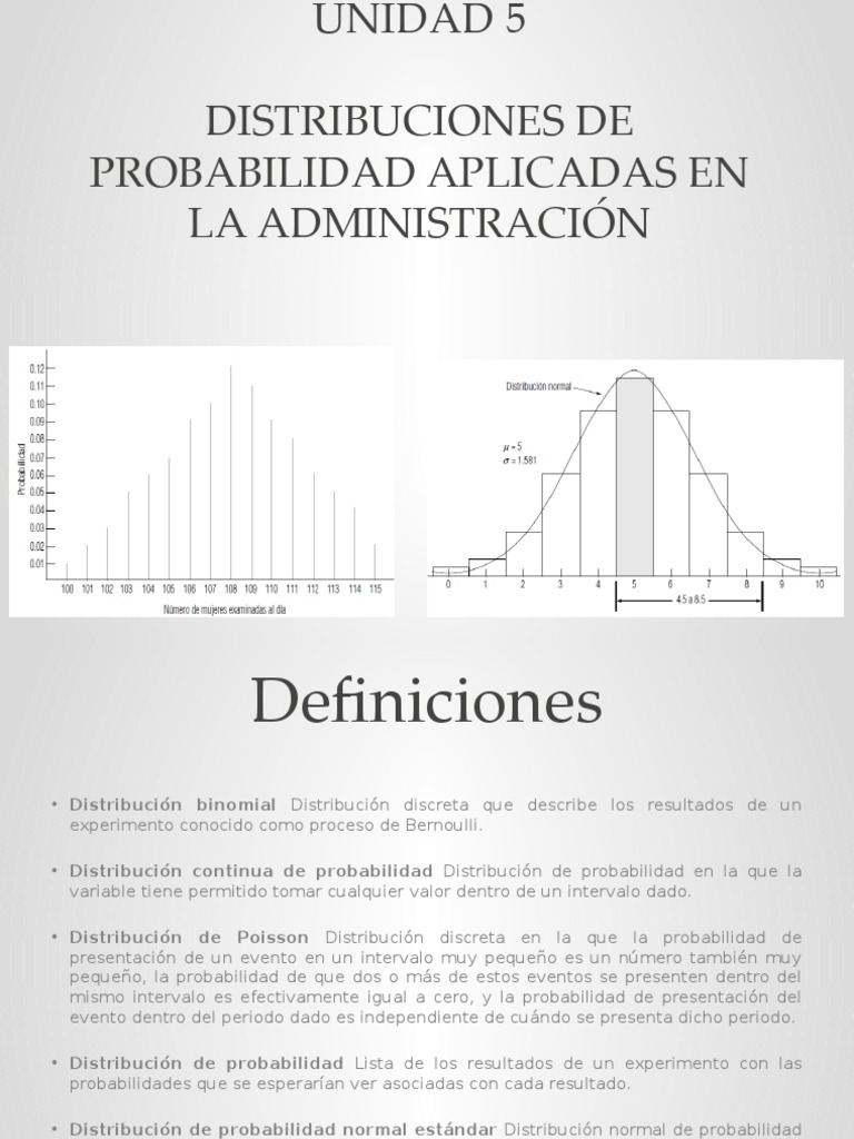 Distribuciones de Probabilidad en Administración | PDF | Distribución ...