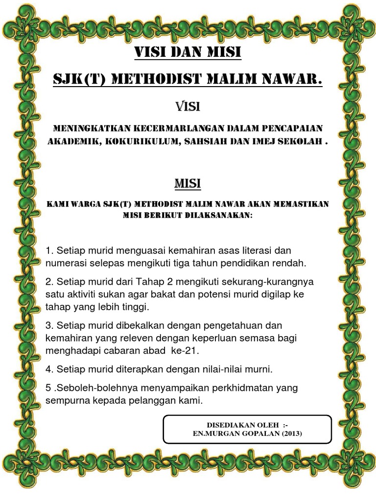 Visi Misi Sek Pdf