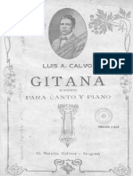 Gitana (Canción) Piano Luis a Calvo