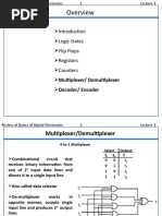 Introduction Logic Gates Flip Flops Registers Counters Multiplexer/ Demultiplexer Decoder/ Encoder