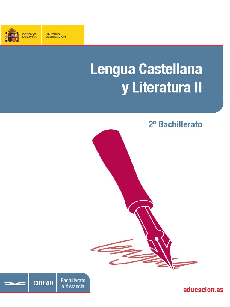 Lengua Castellana y Literatura (2.º Bachillerato) | PDF | Palabra ...