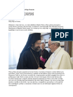 Discrsul Sf Parinte Papa Francisc Adresatdelagatiei Constantinopolului