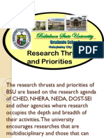 Research Thrust and Priorities