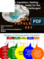 Demographic Transition: Getting Ready For The Challenges!: Sourav Goswami JR3 Dept. of Community Medicine Mgims