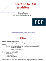 Introduction To ODE Modeling: Shlomo Ta'asan Carnegie Mellon University