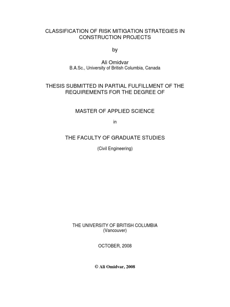 Risk Thesis | PDF | Risk | Risk Management