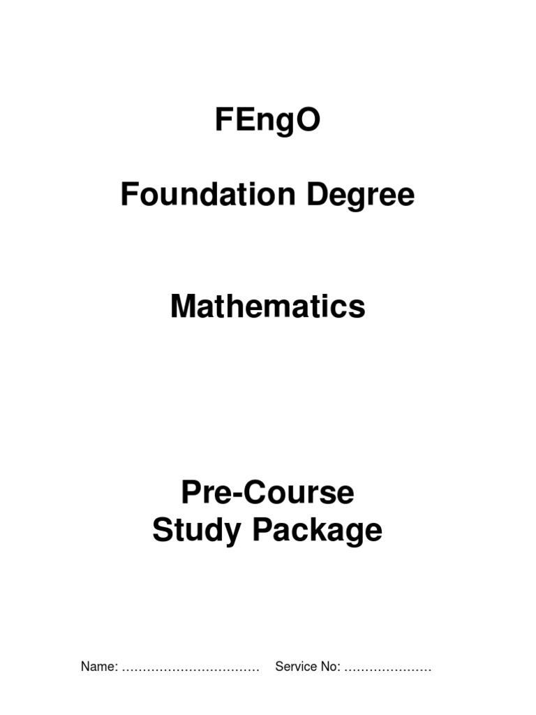 Pre-Course Algebra Study Guide | PDF | Quadratic Equation | Equations