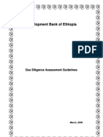 Development Bank of Ethiopia Due Diligence Assessment Guidelines