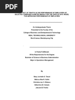 Download Thesis on The Effect of Traffic in the Performance of Employees in Selected Companies in Metro Manila by Mary Jochelle Teruel SN353568465 doc pdf