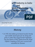 Two Wheeler Industry in India and Integrated Marketing Communication
