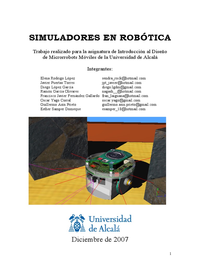 TRABAJO Simuladores PDF | PDF | Matlab | Robot
