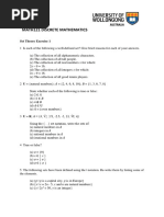 Set Theory Exercise 1 2017