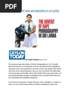 The Advent of Rape Pornography in Sri Lanka