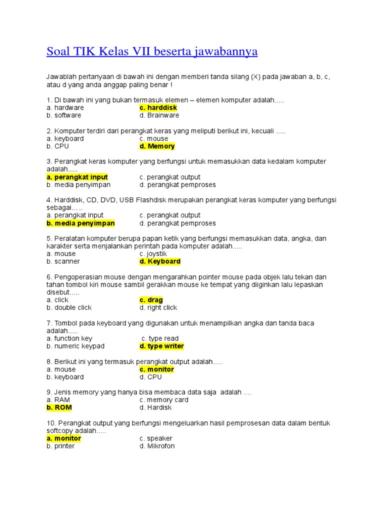 Yang Bukan Termasuk Perangkat Keras Komputer Adalah Nasi