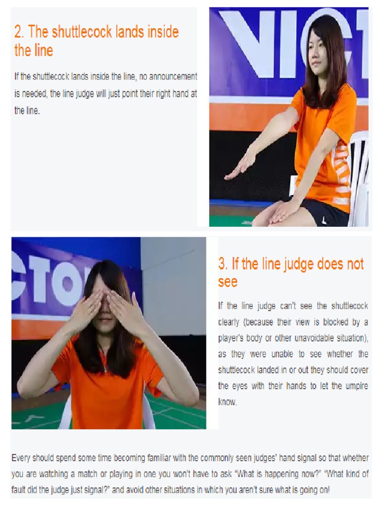 Badminton Hand Signals PDF
