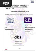 Download study of consumer prefarence towards cadbury and nestle chocolate by rratulrockss SN35357589 doc pdf