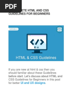 A Complete HTML and Css Guidelines for Beginners