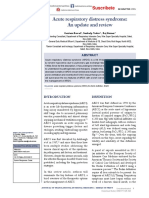 Acute Respiratory Distress Syndrome - An Update and Review