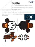 Disney Cutie Mickey Thanksgiving 3D Pilgrim 1012 FDCOM