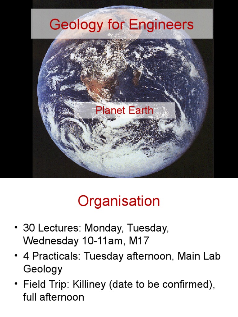 Geology For Engineers Planet Earth Pdf Formation And Evolution Of