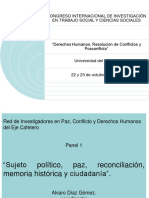 1. Formación de Sujeto Político Mediante La Cátedra Para La Paz. Una Perspectiva Teórica Para Una Propuesta Normativa. Álvaro Díaz Gómez}